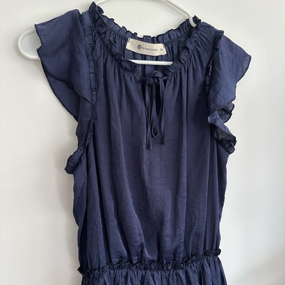 The Impeccable Pig Navy Tiered Ruffled Dress - Picture 3 of 4